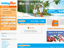 Tablet Screenshot of holidaymax.com